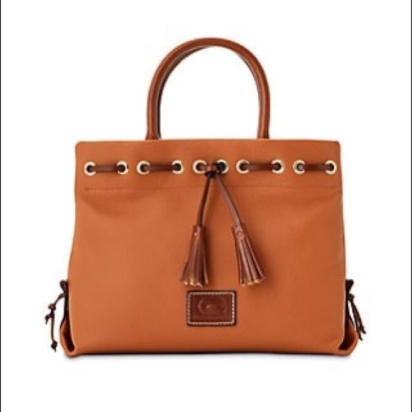 Dooney & Bourke Handbags - Dooney & Bourke Pebble Tassel Tote brown